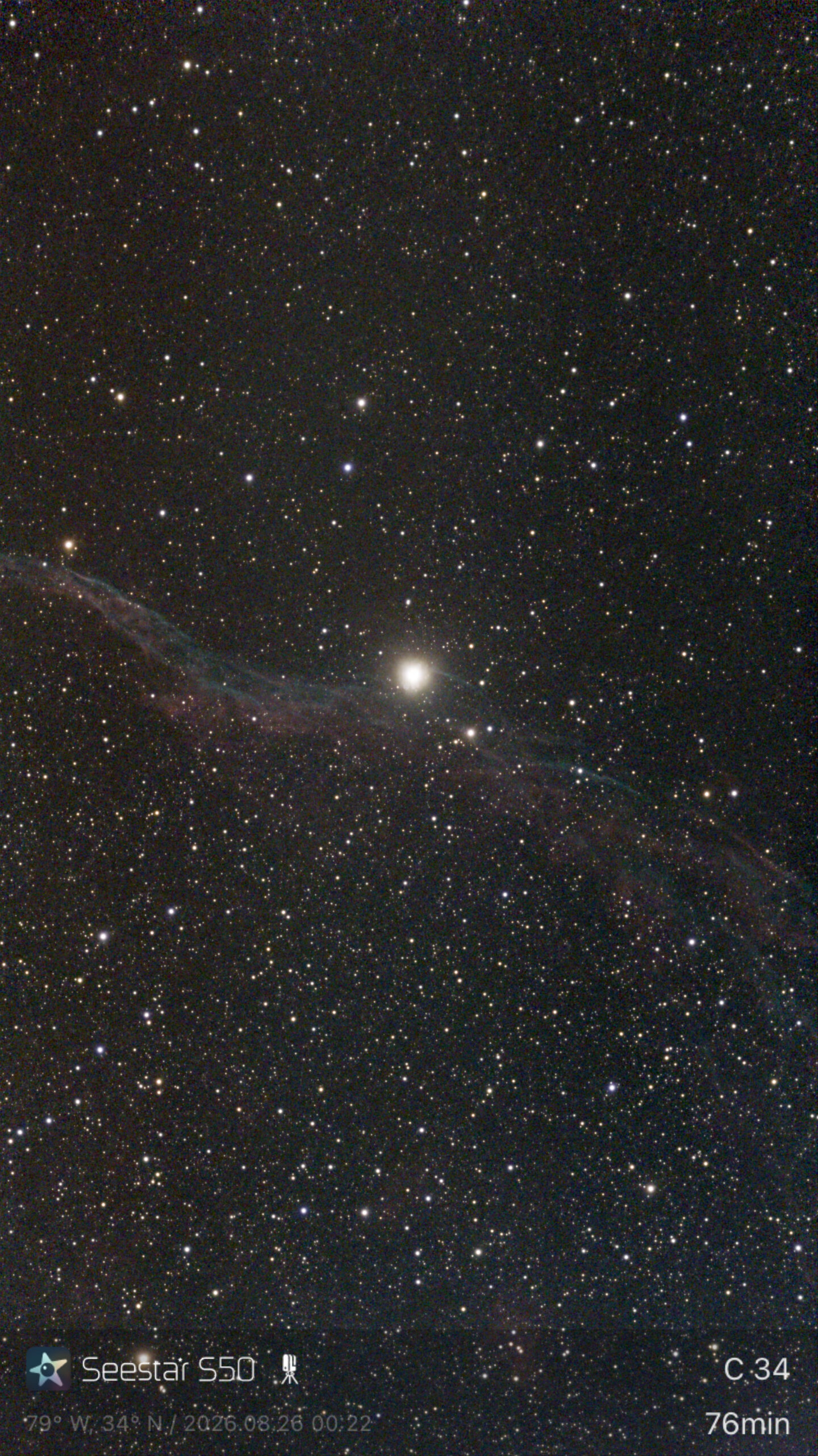 C 34 / NGC 6960 - Western Veil Nebula