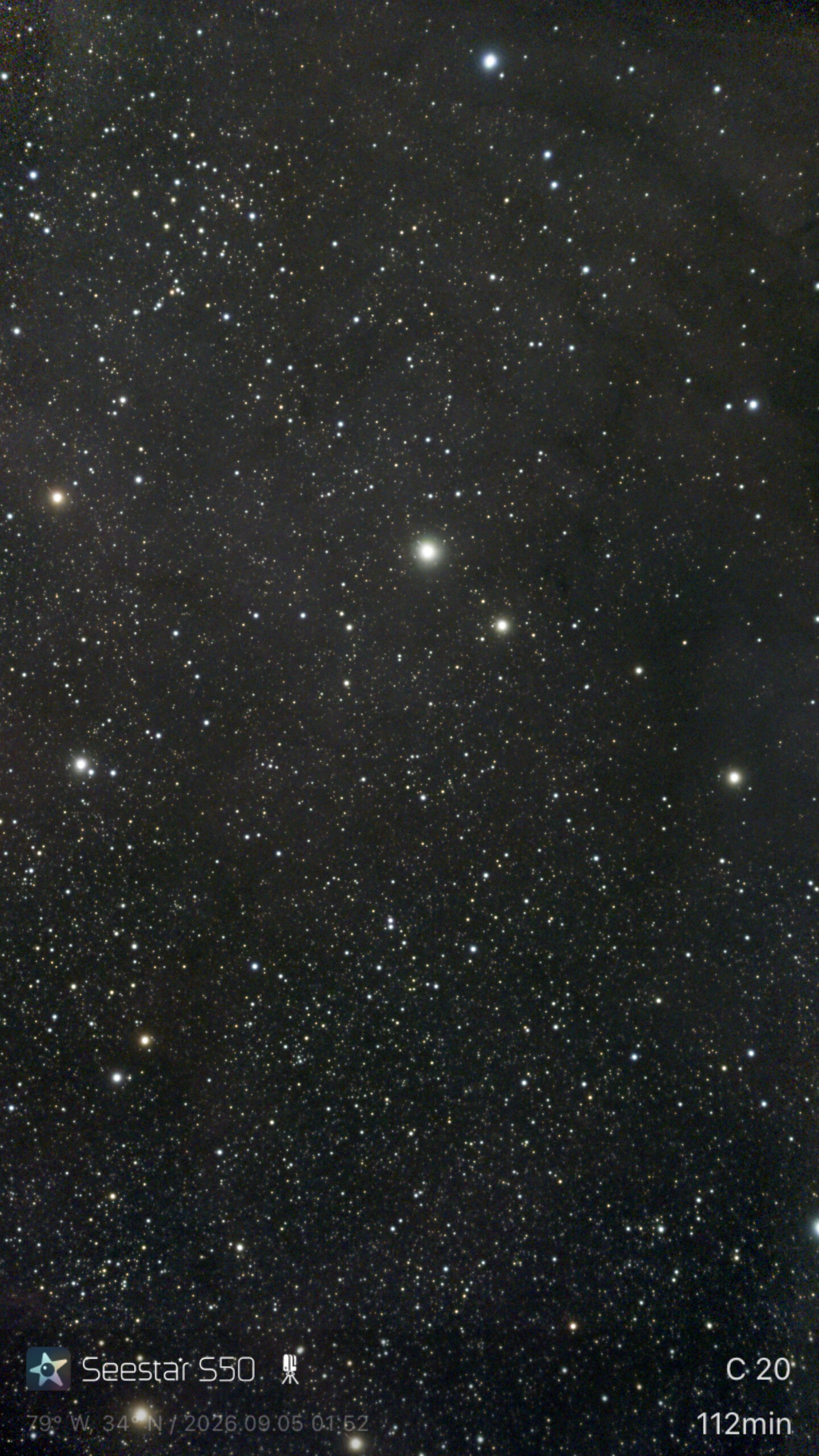 North America Nebula C20 NGC 7000 captured in Rockingham, NC